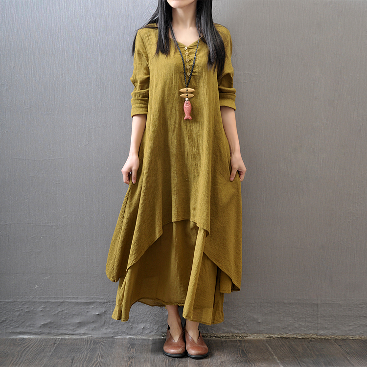 Ethnic Fashion Pakistan - Robe Maxi à Manches sulfpour Femme,