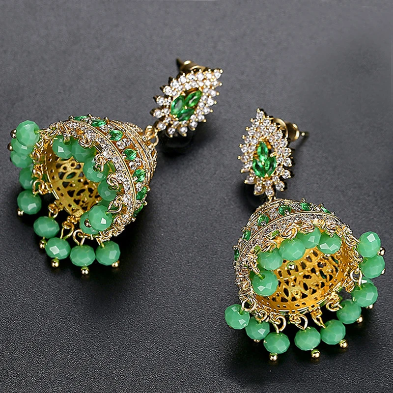 Ethnic Fashion Pakistan - Inde Pakistan boucles d'oreilles cuivre incrusté