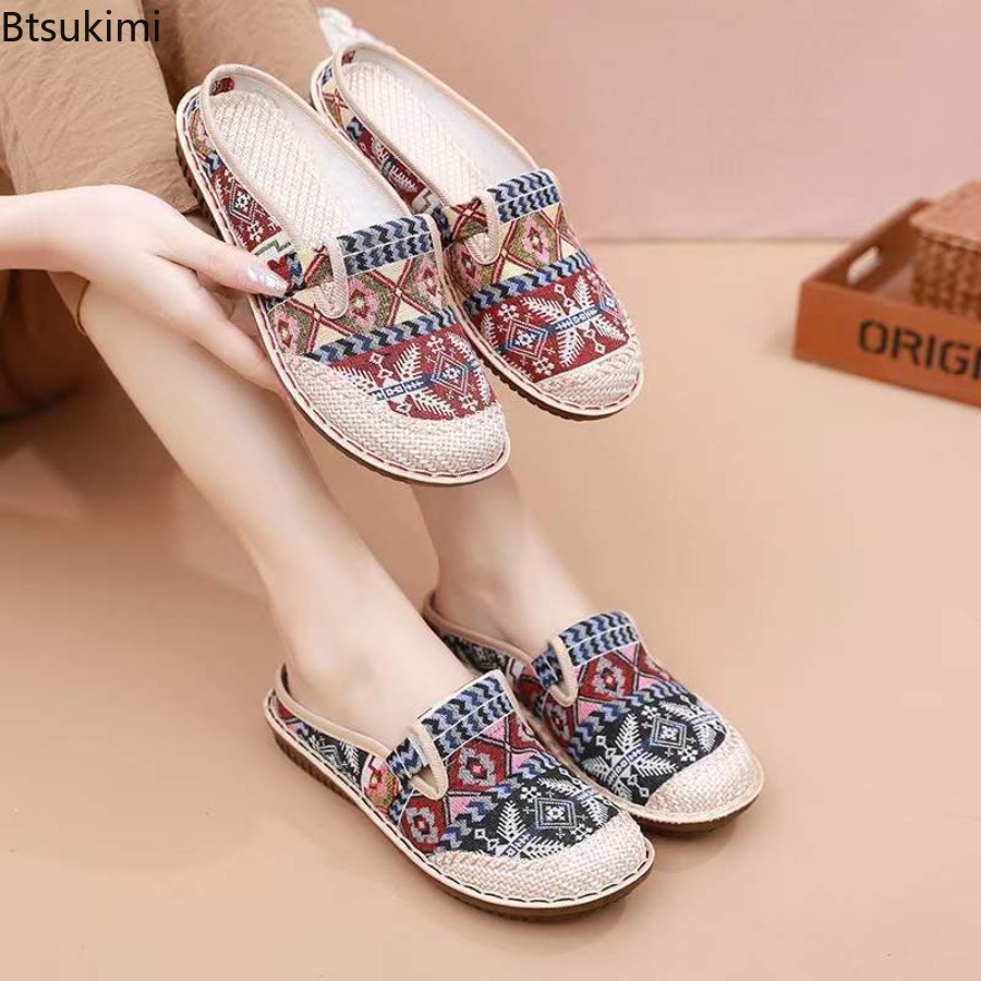 Ethnic Style - Nouvelles Chaussures Plates Respirantes en Maille