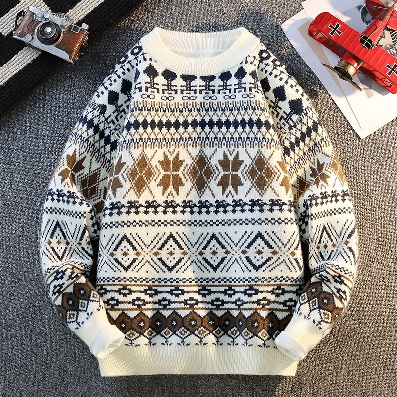 Pull à manches longues et col  - Ethnic Fashion For Men avis et prix