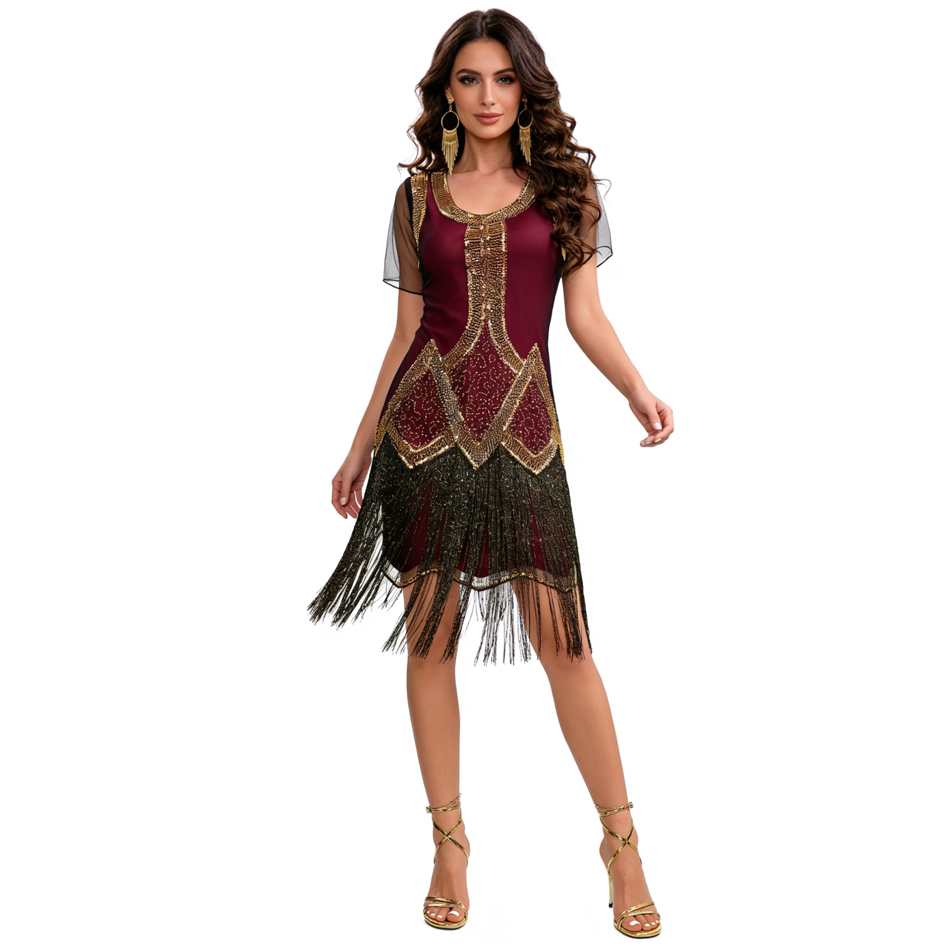Robe à paillettes rétro des an - Ethnic Fashion Dress avis et prix