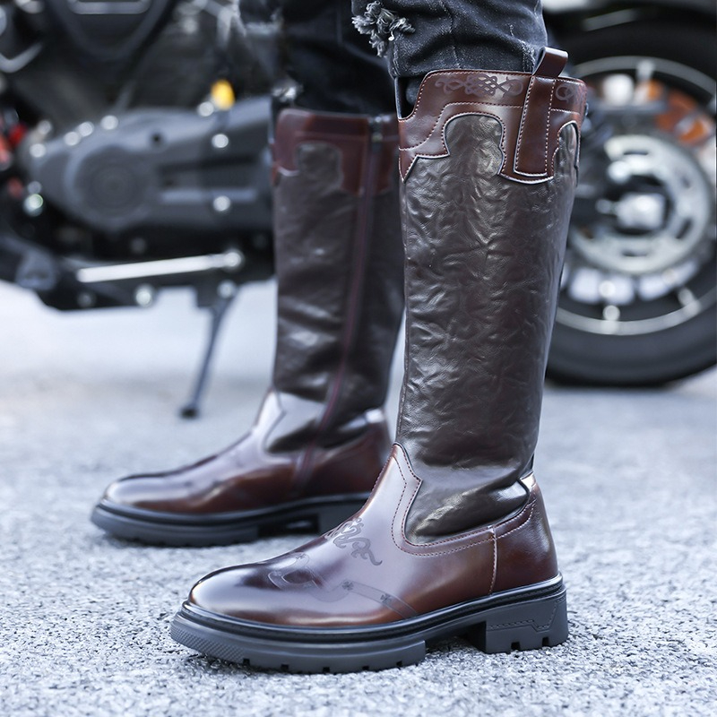 Bottes mi-mollet pour hommes b - Ethnic Fashion For Men avis et prix
