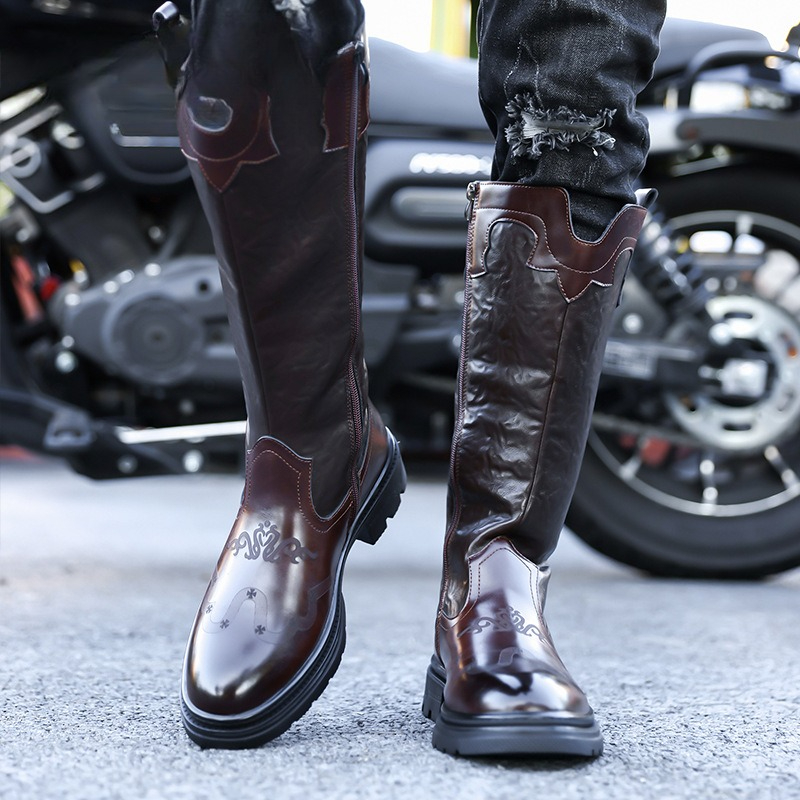Bottes mi-mollet pour hommes b - Ethnic Fashion For Men avis et prix