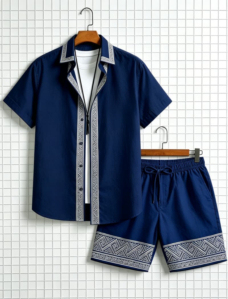 Ensemble chemise et short pour - Ethnic Style avis et prix