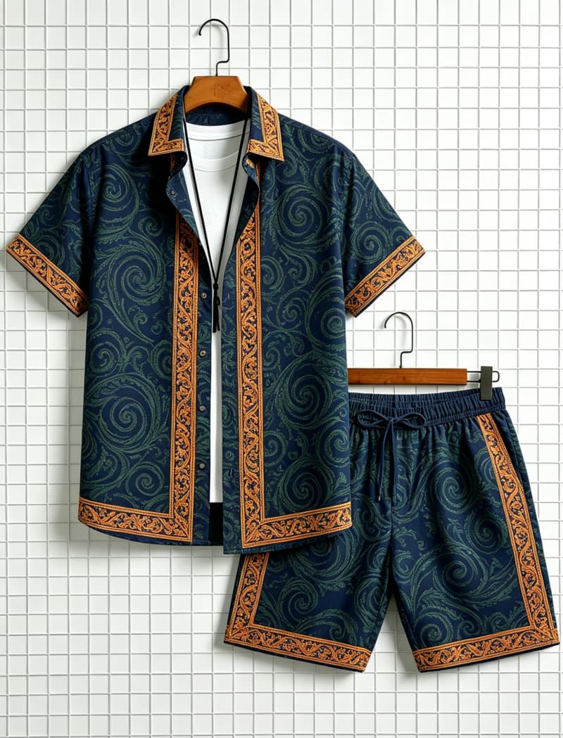 Ensemble chemise et short pour - Ethnic Style avis et prix