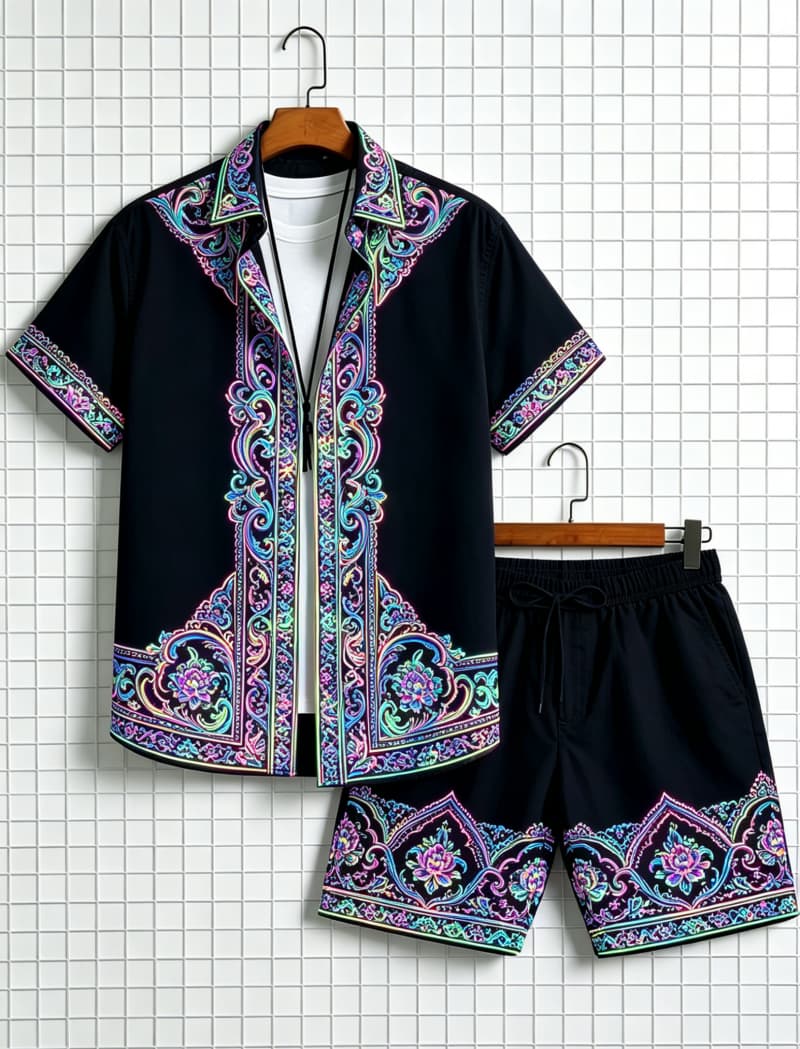Ensemble chemise et short pour - Ethnic Style avis et prix