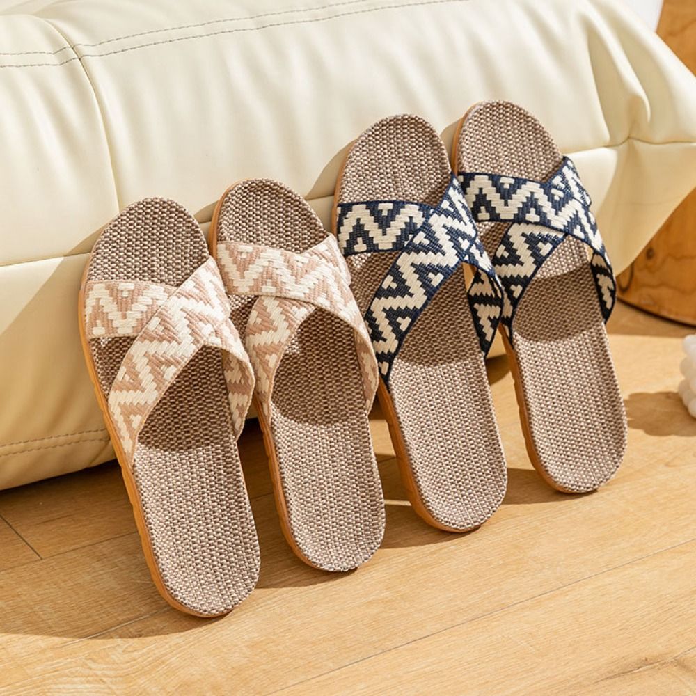 Chaussons croisés en lin style - Ethnic Fashion For Men avis et prix
